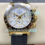 QF Rolex Cosmo Daytona Oysterflex White Dial Gain Weight Super Clone 4131 Watch 